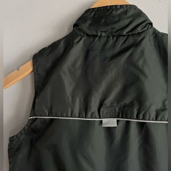 GAP Green Utility Nylon Vest Women’s Small Zip Up Reflective Trim Layer - Picture 5 of 7